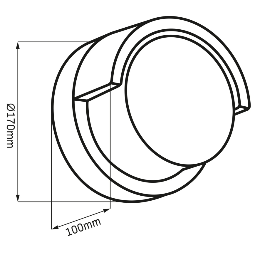 LED-ulkoseinävalaisin ESSEN LED/10W/230V IP44 musta