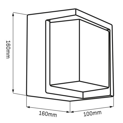 LED-ulkoseinävalaisin ESSEN LED/12W/230V IP44 musta