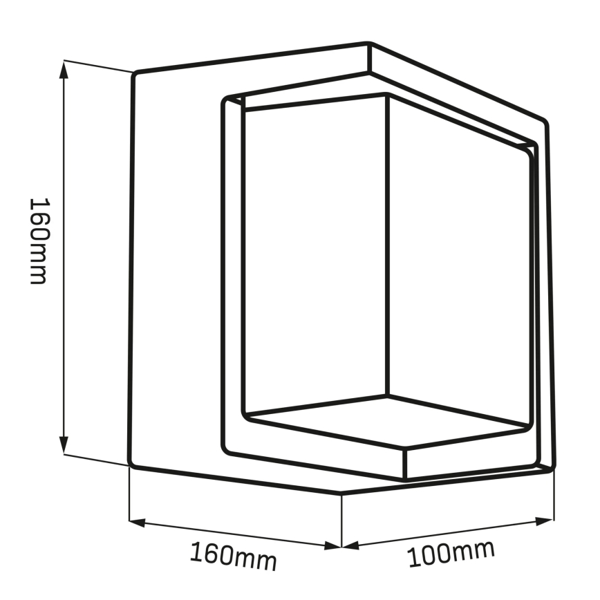 LED-ulkoseinävalaisin ESSEN LED/12W/230V IP44 musta