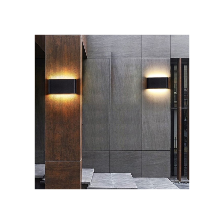 LED-ulkoseinävalaisin FLOW 2xLED/3W/230V IP54 4000K antrasiitti