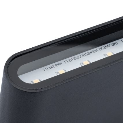 LED-ulkoseinävalaisin FLOW 2xLED/3W/230V IP54 musta