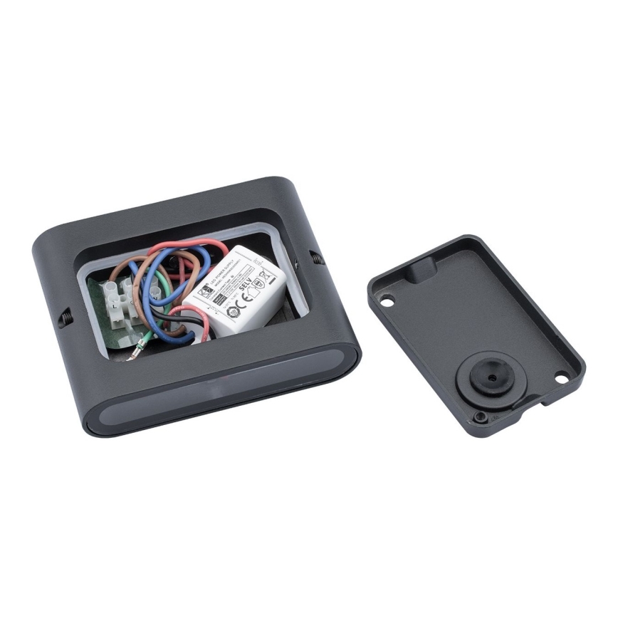 LED-ulkoseinävalaisin FLOW 2xLED/3W/230V IP54 musta