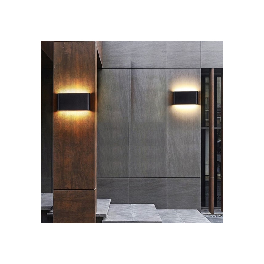 LED-ulkoseinävalaisin FLOW 2xLED/6W/230V IP54 3000K antrasiitti