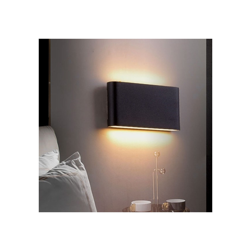 LED-ulkoseinävalaisin FLOW 2xLED/6W/230V IP54 3000K antrasiitti