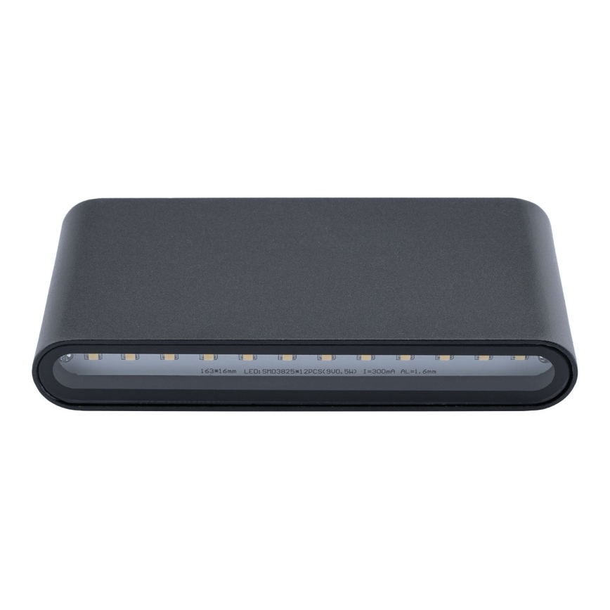 LED-ulkoseinävalaisin FLOW 2xLED/6W/230V IP54 musta