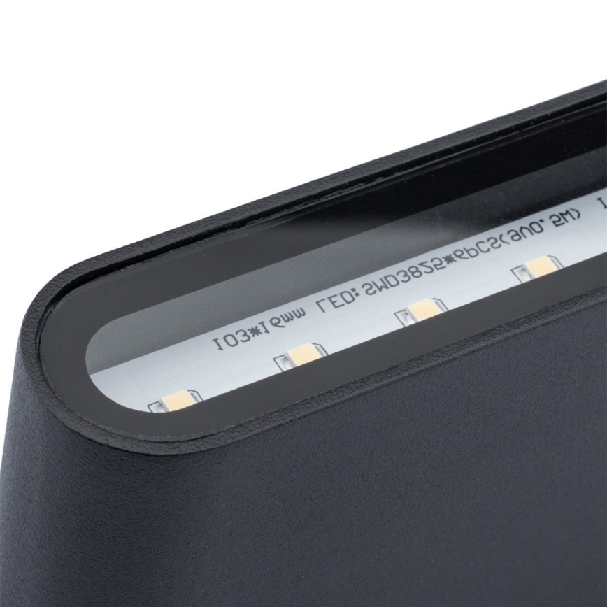 LED-ulkoseinävalaisin FLOW 2xLED/6W/230V IP54 musta