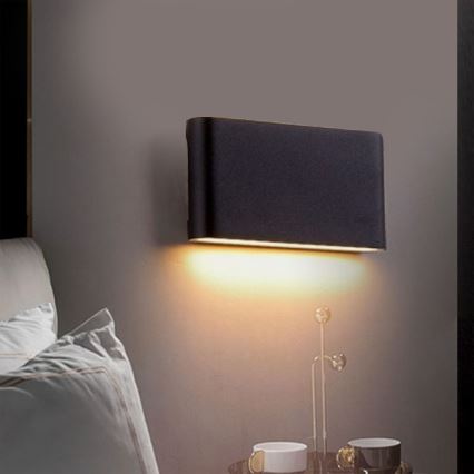 LED-ulkoseinävalaisin FLOW LED/6W/230V IP54 4000K antrasiitti