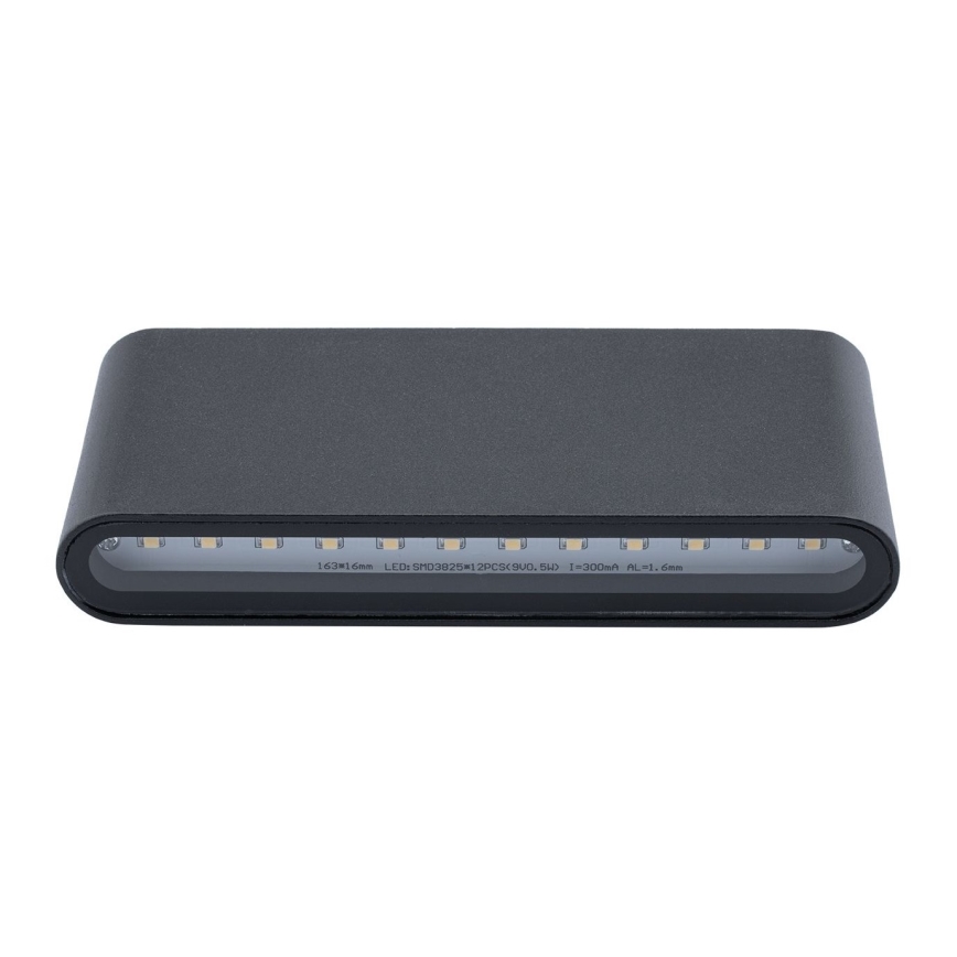 LED-ulkoseinävalaisin FLOW LED/6W/230V IP54 musta