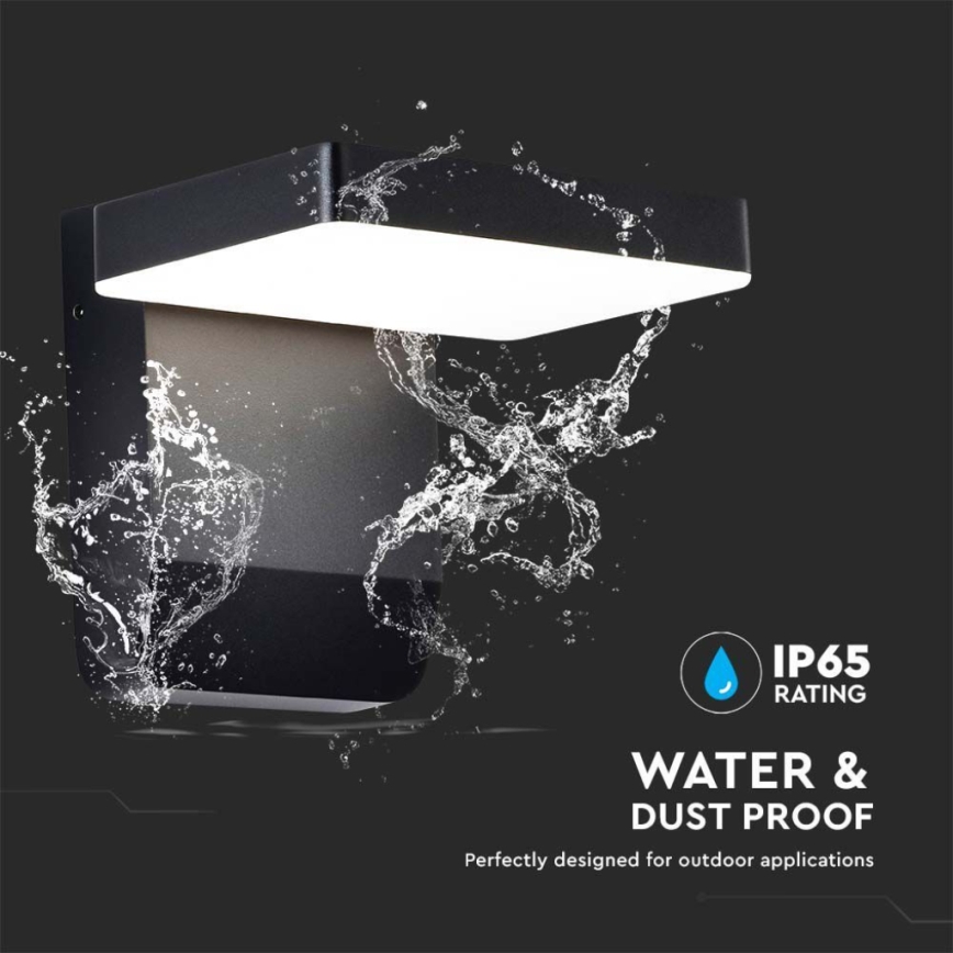 LED Ulkokäyttöön seinävalaisin joustava LED/17W/230V IP65 4000K musta