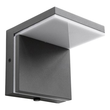 LED-ulkoseinävalaisin LASSAN LED/8W/230V 3000K IP54 antrasiitti