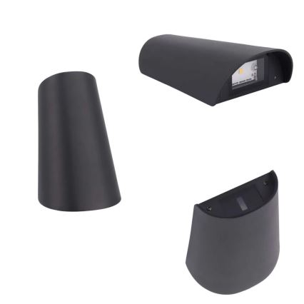 LED-ulkoseinävalaisin LED/11W/230V IP65 musta