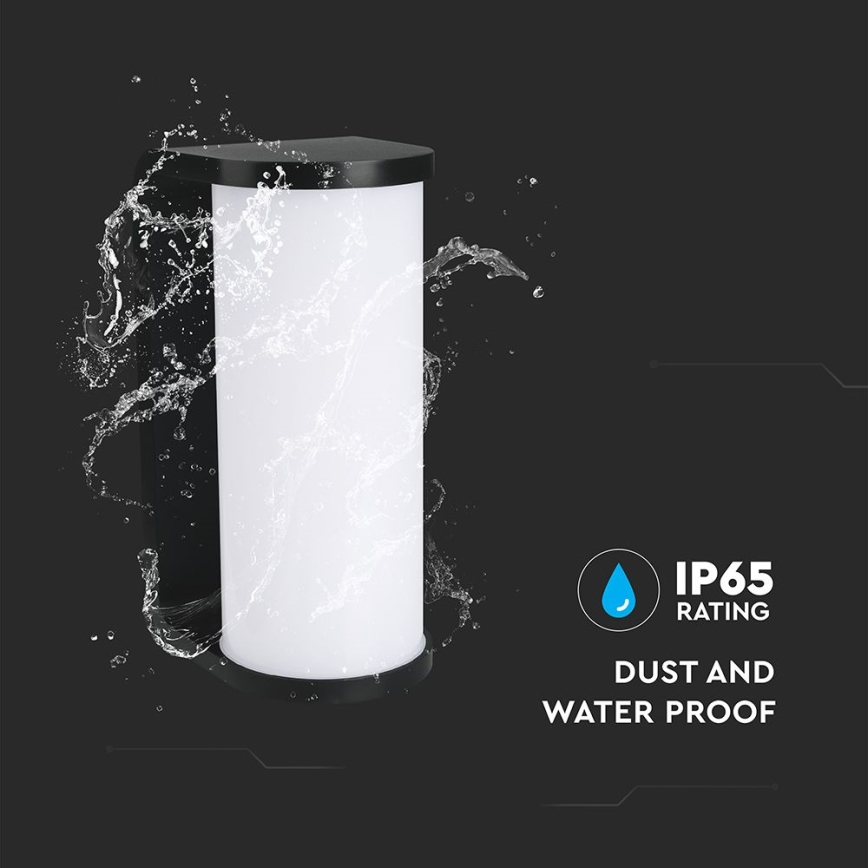 LED-ulkoseinävalaisin LED/12W/230V 3000/4200/6500K IP65 musta