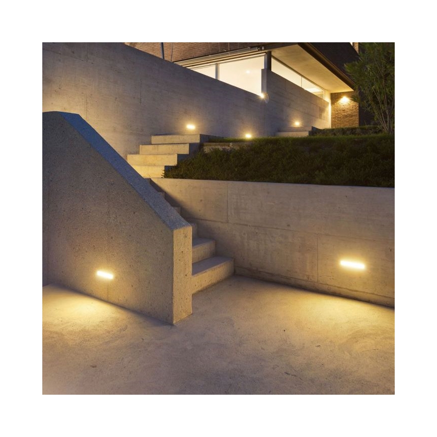 LED ulkoseinävalaisin LED/12W/230V 3000K IP65 harmaa