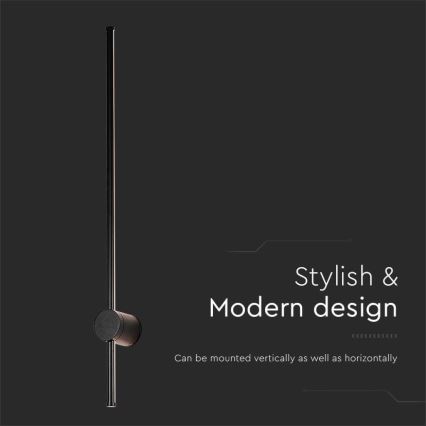 LED-ulkoseinävalaisin LED/12W/230V 3000K IP65 musta