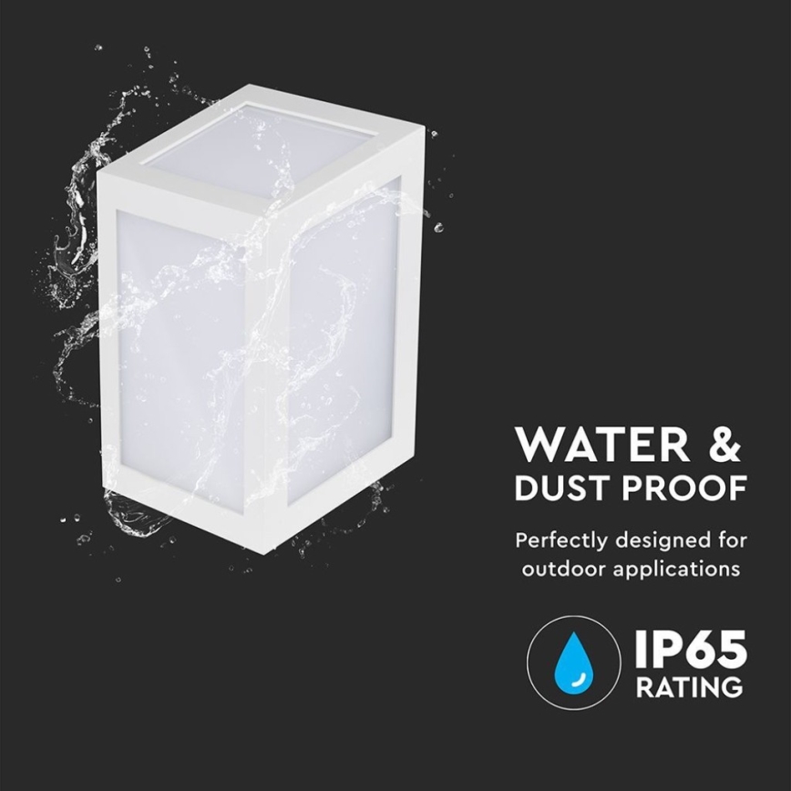 LED-ulkoseinävalaisin LED/12W/230V 3000K IP65 valkoinen