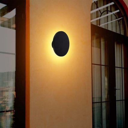 LED-ulkoseinävalaisin LED/12W/230V 4000K IP65 musta