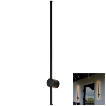 LED-ulkoseinävalaisin LED/12W/230V 4000K IP65 musta