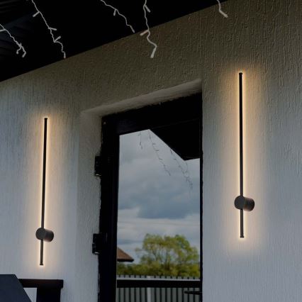 LED-ulkoseinävalaisin LED/12W/230V 4000K IP65 musta