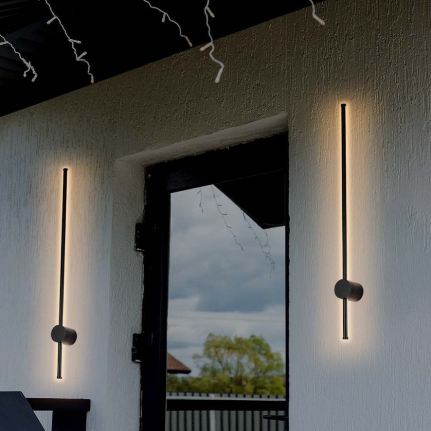 LED-ulkoseinävalaisin LED/12W/230V 4000K IP65 musta