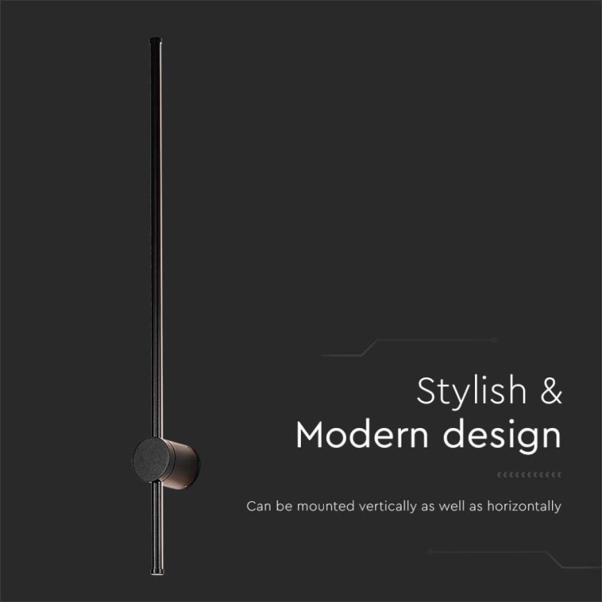 LED-ulkoseinävalaisin LED/12W/230V 4000K IP65 musta