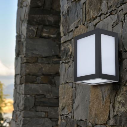 LED-ulkoseinävalaisin LED/12W/230V 4000K IP65 musta