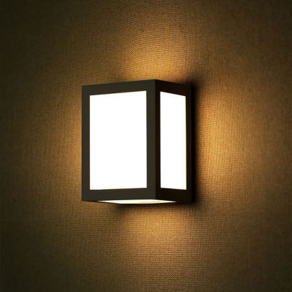 LED-ulkoseinävalaisin LED/12W/230V 4000K IP65 musta