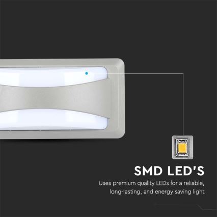 LED Ulkoseinävalaisin LED/12W/230V 6400K IP65