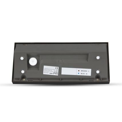 LED-ulkoseinävalaisin LED/12W/230V 6400K IP65 musta