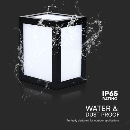 LED ulkoseinävalaisin LED/12W/230V 6400K IP65 musta