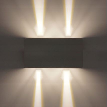 LED Ulkoseinävalaisin LED/12W/230V IP54 musta