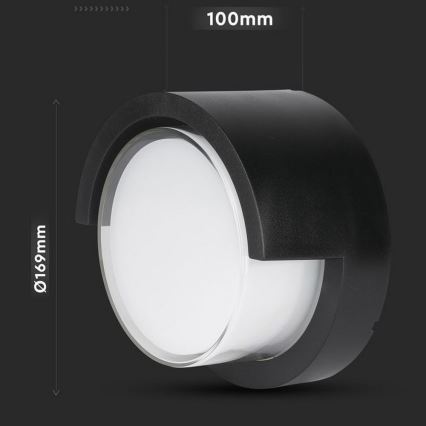 LED Ulkoseinävalaisin LED/12W/230V IP65