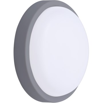 LED-ulkoseinävalaisin LED/13W/230V 4000K IP54 harmaa pyöreä