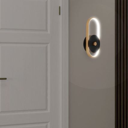 LED-ulkoseinävalaisin LED/15W/230V IP54 4000K messinki