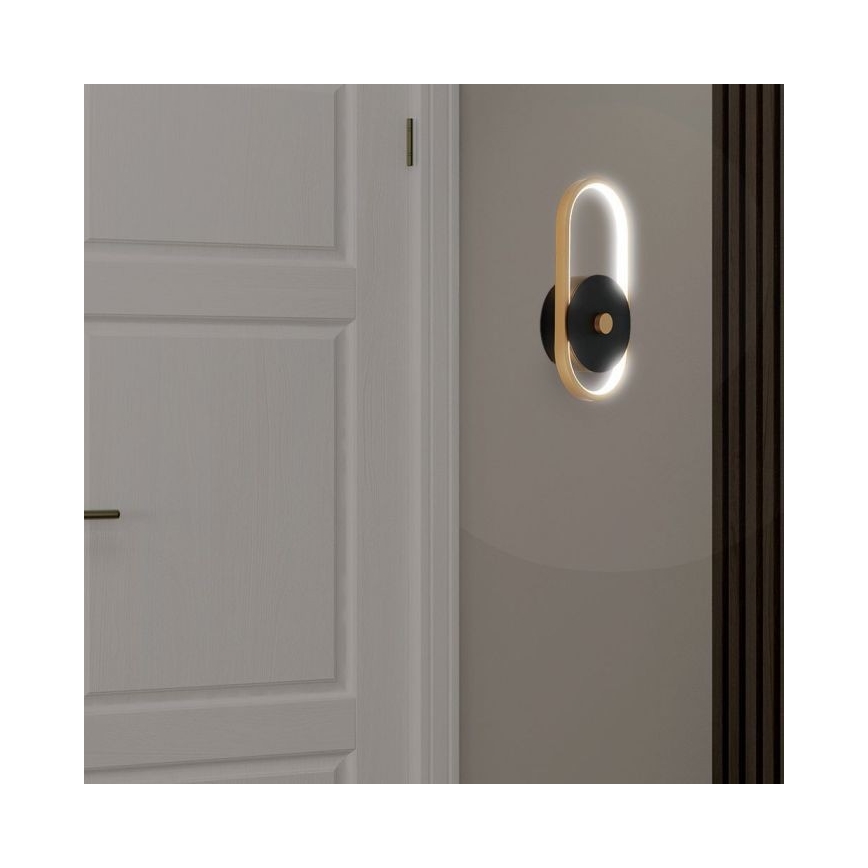 LED-ulkoseinävalaisin LED/15W/230V IP54 4000K messinki