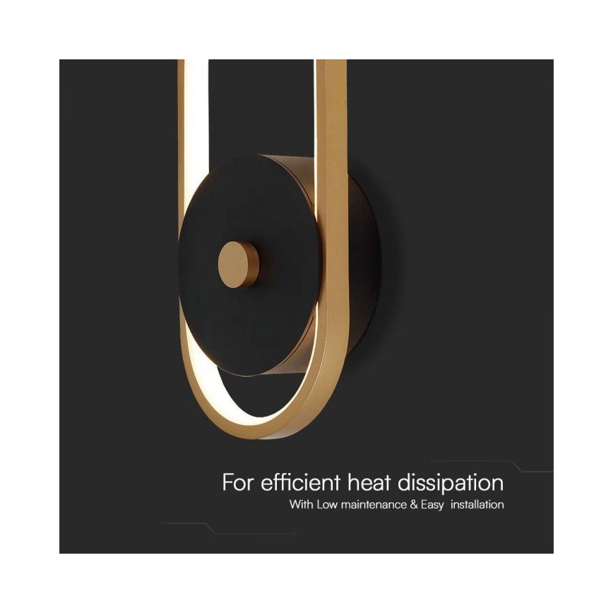 LED-ulkoseinävalaisin LED/15W/230V IP54 4000K messinki