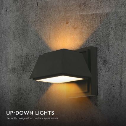 LED-ulkoseinävalaisin LED/15W/230V IP65 4000K musta