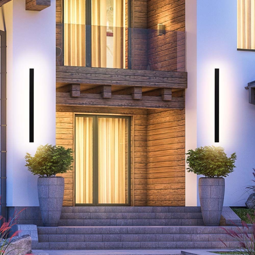 LED ulkoseinävalaisin LED/16W/230V 3000K IP65 101 cm antrasiitti