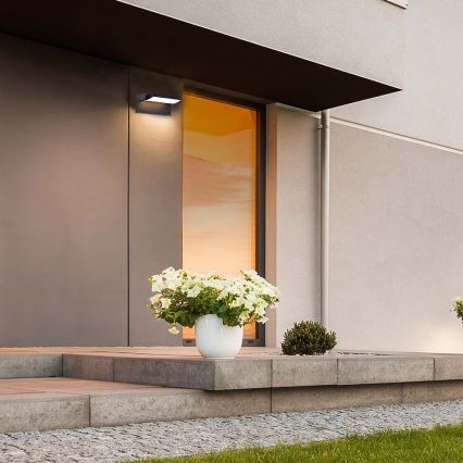 LED Ulkoseinävalaisin LED/17W/230V 3000K IP65 musta