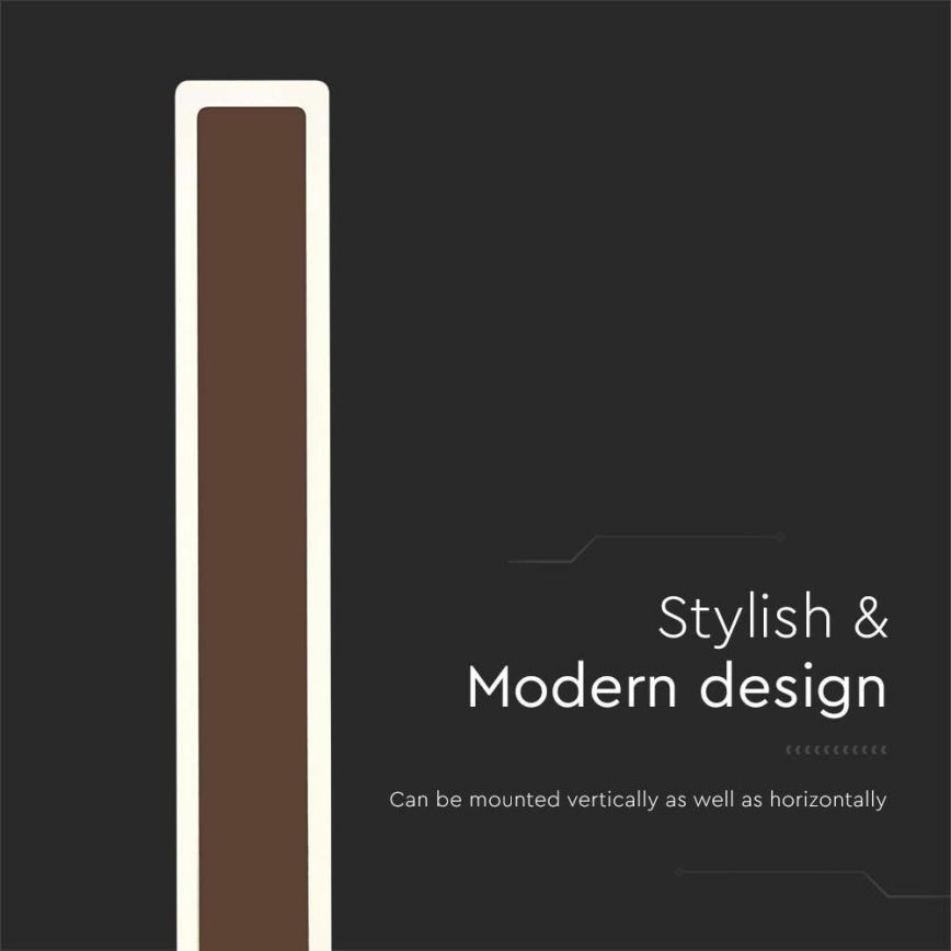 LED-ulkoseinävalaisin LED/17W/230V 4000K IP65 ruskea