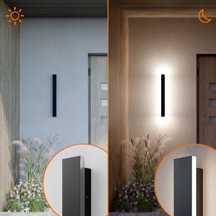 LED-ulkoseinävalaisin LED/18W/230V 60 cm IP65 musta