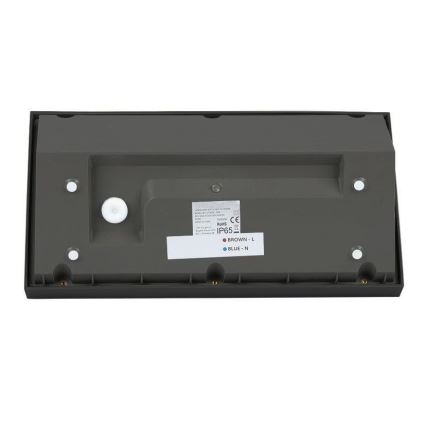 LED-ulkoseinävalaisin LED/20W/230V 3000K IP65 musta