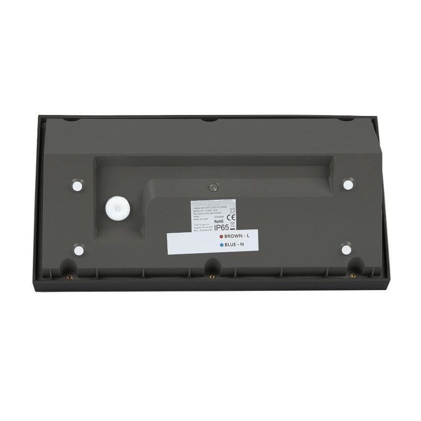 LED-ulkoseinävalaisin LED/20W/230V 3000K IP65 musta