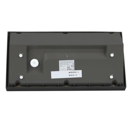 LED-ulkoseinävalaisin LED/20W/230V 4000K IP65 musta