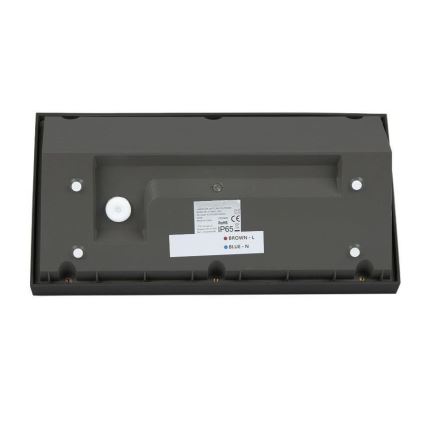 LED-ulkoseinävalaisin LED/20W/230V 6400K IP65 musta