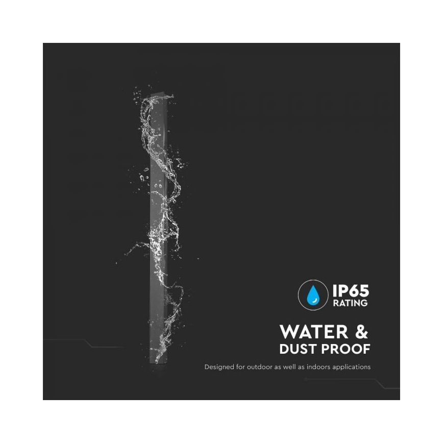 LED-ulkoseinävalaisin LED/23W/230V 4000K IP65 antrasiitti