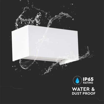 LED Ulkoseinävalaisin LED/24W/230V 3000K IP65 valkoinen
