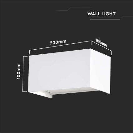 LED Ulkoseinävalaisin LED/24W/230V 3000K IP65 valkoinen