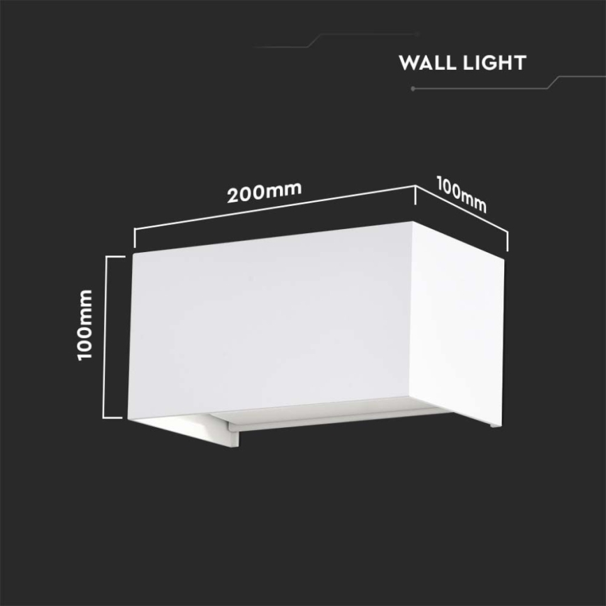 LED Ulkoseinävalaisin LED/24W/230V 3000K IP65 valkoinen