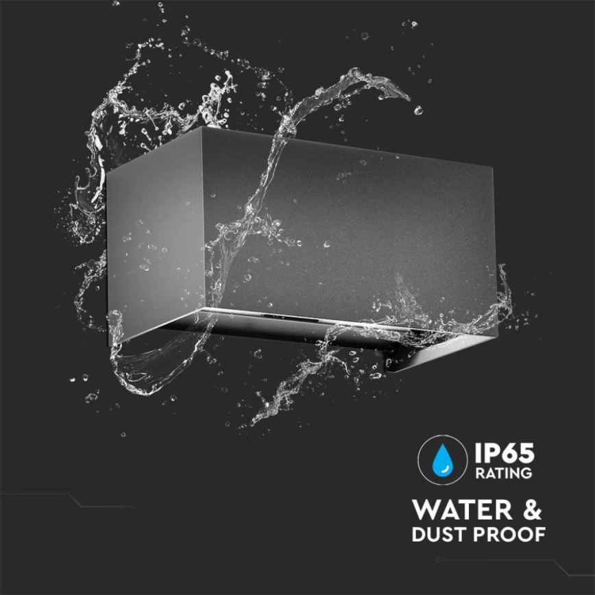 LED ulkoseinävalaisin LED/24W/230V 4000K IP65 antrasiitti
