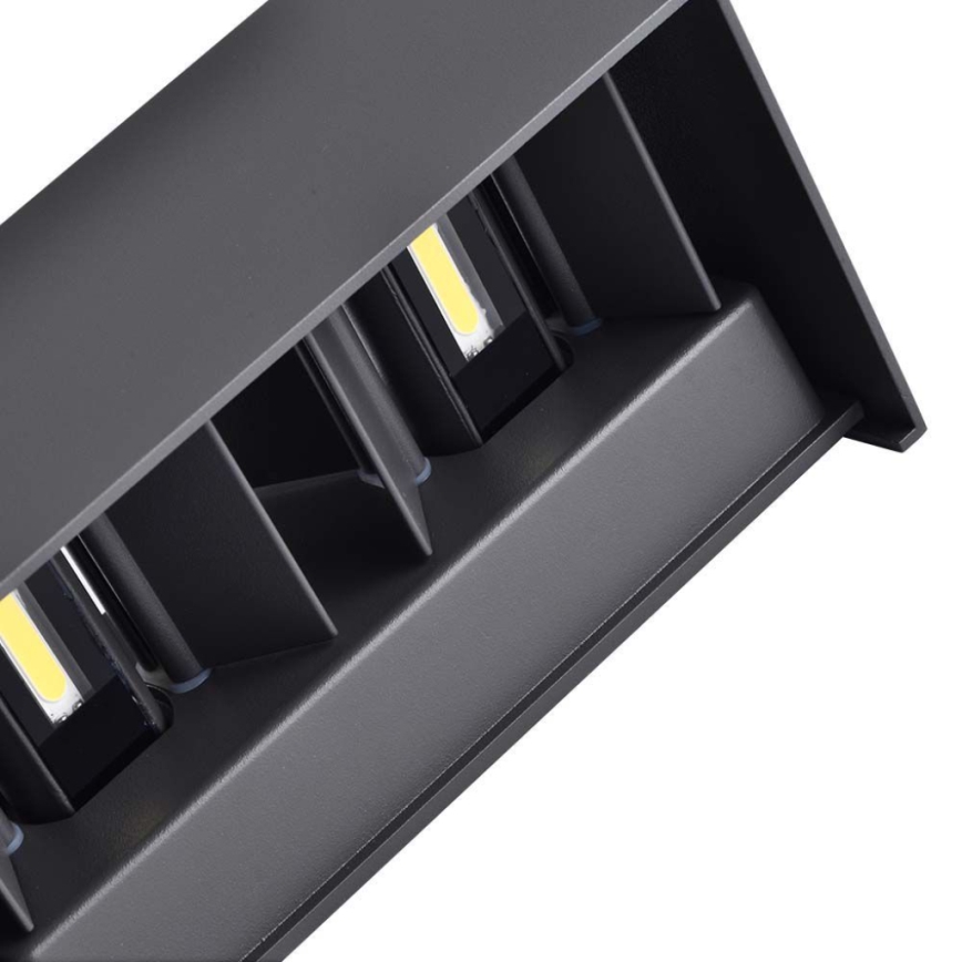 LED-ulkoseinävalaisin LED/24W/230V 4000K IP65 musta